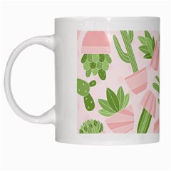 Cactus Pattern White Mugs by designsbymallika