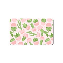 Cactus Pattern Magnet (name Card) by designsbymallika