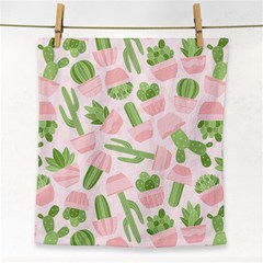 Cactus Pattern Face Towel by designsbymallika