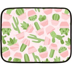 Cactus Pattern Fleece Blanket (mini) by designsbymallika