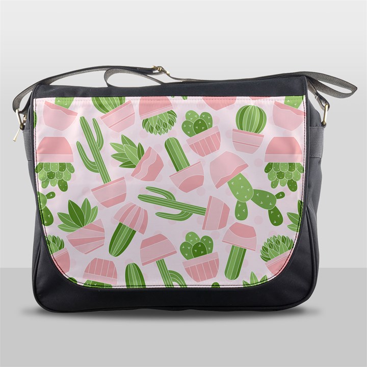 Cactus Pattern Messenger Bag