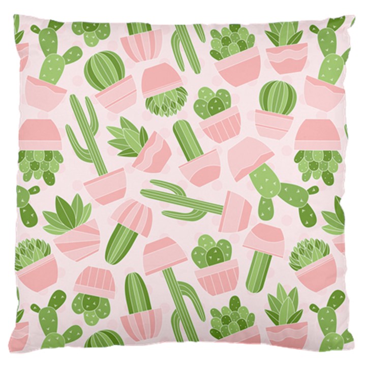 Cactus Pattern Large Flano Cushion Case (Two Sides)