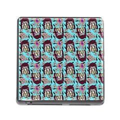 Braids Doll Daisies Blue Memory Card Reader (square 5 Slot) by snowwhitegirl