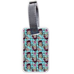 Braids Doll Daisies Blue Luggage Tag (one Side) by snowwhitegirl