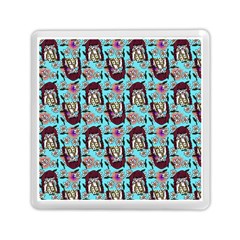 Braids Doll Daisies Blue Memory Card Reader (square) by snowwhitegirl