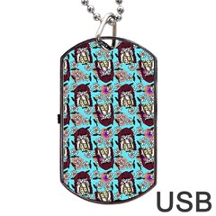 Braids Doll Daisies Blue Dog Tag Usb Flash (one Side) by snowwhitegirl