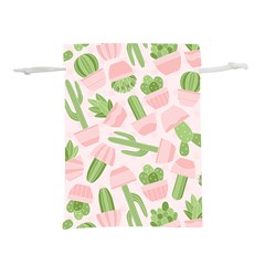 Cactus Pattern Lightweight Drawstring Pouch (m) by designsbymallika