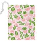 Cactus Pattern Drawstring Pouch (4XL) Back