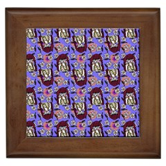 Braids Doll Daisies Purple Framed Tile by snowwhitegirl