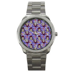 Braids Doll Daisies Purple Sport Metal Watch by snowwhitegirl