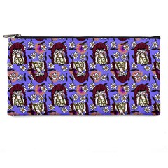 Braids Doll Daisies Purple Pencil Case by snowwhitegirl