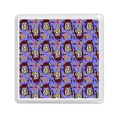 Braids Doll Daisies Purple Memory Card Reader (square) by snowwhitegirl