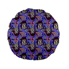 Braids Doll Daisies Purple Standard 15  Premium Round Cushions by snowwhitegirl