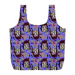 Braids Doll Daisies Purple Full Print Recycle Bag (l) by snowwhitegirl