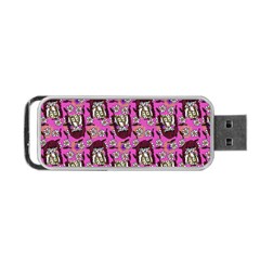 Braids Doll Daisies Pink Portable Usb Flash (one Side) by snowwhitegirl