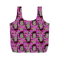 Braids Doll Daisies Pink Full Print Recycle Bag (m) by snowwhitegirl