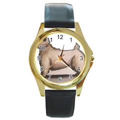 New Art Infliction Logo Round Gold Metal Watch by Spenny11