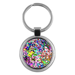 Colorful paint texture                                                    Key Chain (Round)