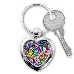 Colorful paint texture                                                    Key Chain (Heart)