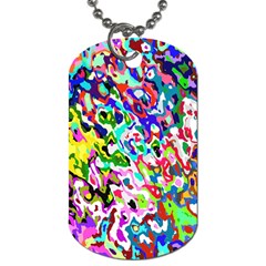 Colorful Paint Texture                                                    Dog Tag (one Side) by LalyLauraFLM