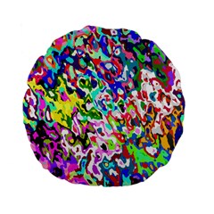 Colorful paint texture                                                   Standard 15  Premium Flano Round Cushion