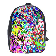 Colorful paint texture                                                    School Bag (Large)