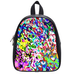 Colorful paint texture                                                    School Bag (Small)