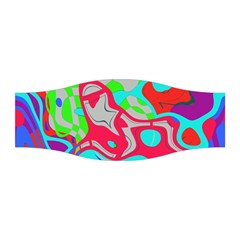 Colorful Distorted Shapes On A Grey Background                                                     Stretchable Headband by LalyLauraFLM