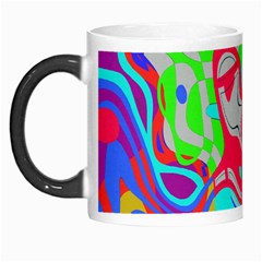 Colorful Distorted Shapes On A Grey Background                                                     Morph Mug by LalyLauraFLM