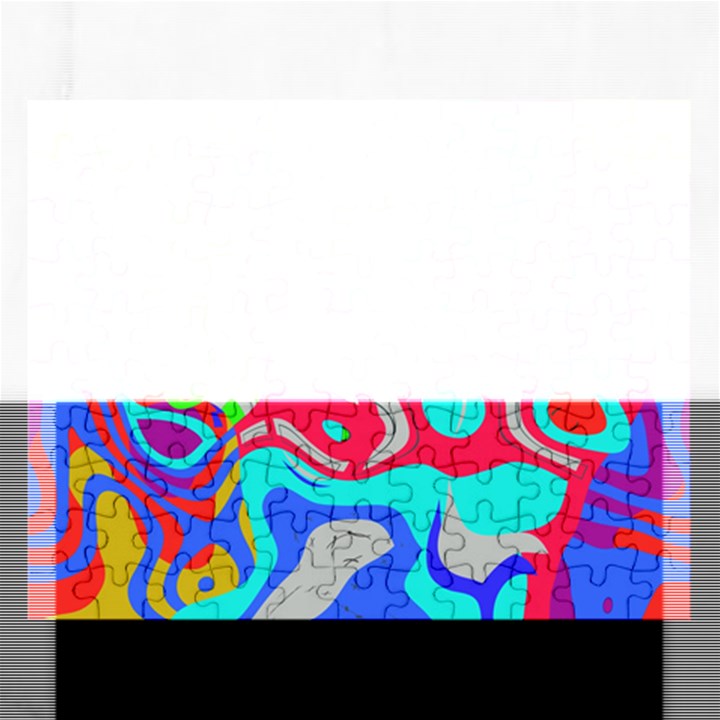 Colorful distorted shapes on a grey background                                                     Jigsaw Puzzle (Rectangular)