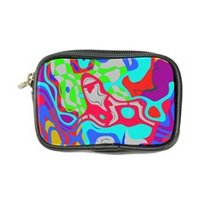 Colorful Distorted Shapes On A Grey Background                                                     Coin Purse by LalyLauraFLM