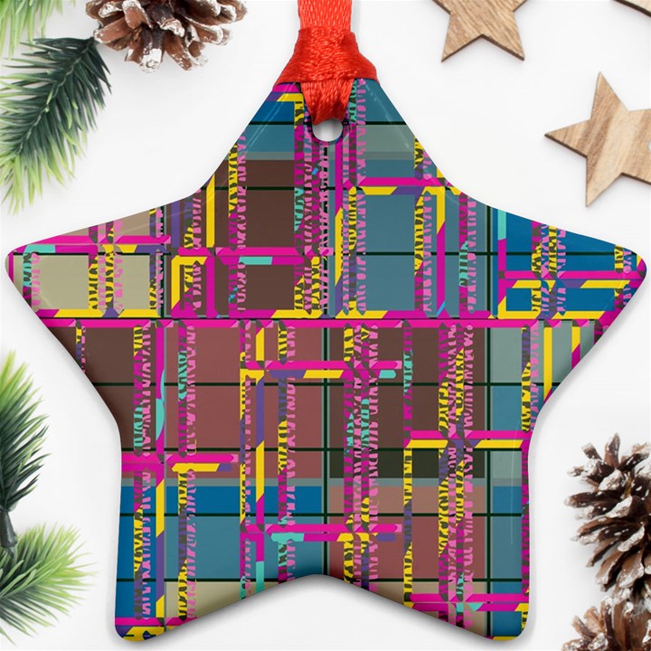 Colorful shapes texture                                                   Ornament (Star)