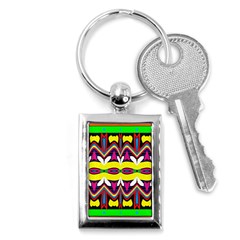 Colorful Shapes                                                   Key Chain (rectangle) by LalyLauraFLM