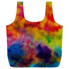 Colorful Watercolors Texture                                               Full Print Recycle Bag (xxl)