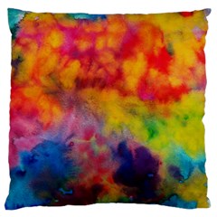 Colorful Watercolors Texture                                                   Standard Flano Cushion Case (two Sides) by LalyLauraFLM