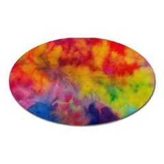 Colorful Watercolors Texture                                                    Magnet (oval) by LalyLauraFLM