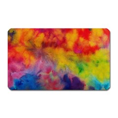 Colorful Watercolors Texture                                                    Magnet (rectangular) by LalyLauraFLM