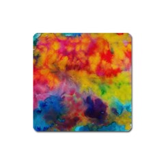 Colorful Watercolors Texture                                                    Magnet (square) by LalyLauraFLM