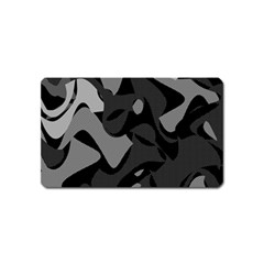 Trippy, Asymmetric Black And White, Paint Splash, Brown, Army Style Camo, Dotted Abstract Pattern Magnet (name Card) by Casemiro