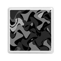 Trippy, Asymmetric Black And White, Paint Splash, Brown, Army Style Camo, Dotted Abstract Pattern Memory Card Reader (square) by Casemiro