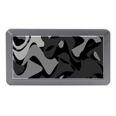 Trippy, Asymmetric Black And White, Paint Splash, Brown, Army Style Camo, Dotted Abstract Pattern Memory Card Reader (mini) by Casemiro