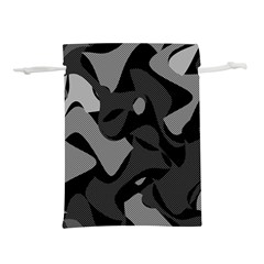 Trippy, Asymmetric Black And White, Paint Splash, Brown, Army Style Camo, Dotted Abstract Pattern Lightweight Drawstring Pouch (m) by Casemiro