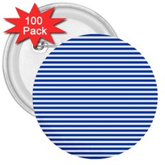 Classic Marine Stripes Pattern, Retro Stylised Striped Theme 3  Buttons (100 Pack)  by Casemiro