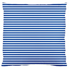 Classic Marine Stripes Pattern, Retro Stylised Striped Theme Large Cushion Case (one Side) by Casemiro