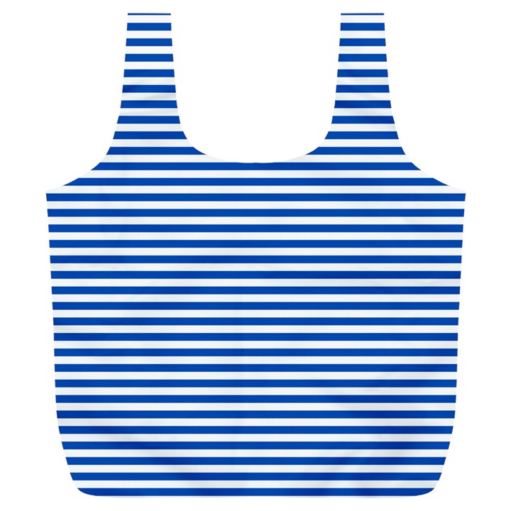 Classic marine stripes pattern, retro stylised striped theme Full Print Recycle Bag (XL)