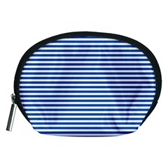 Classic Marine Stripes Pattern, Retro Stylised Striped Theme Accessory Pouch (medium) by Casemiro