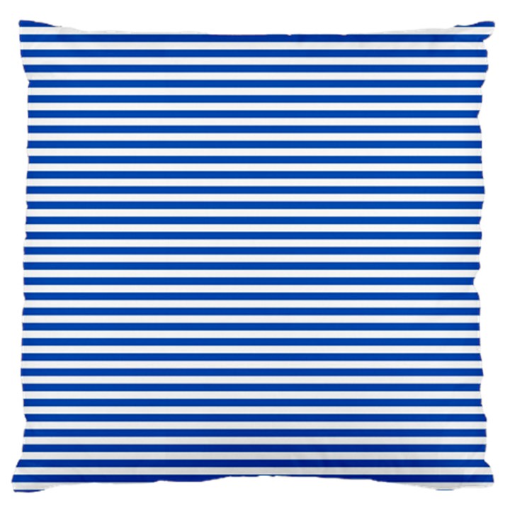 Classic marine stripes pattern, retro stylised striped theme Large Flano Cushion Case (One Side)