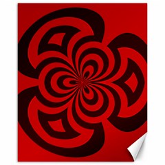 Spiral Abstraction Red, Abstract Curves Pattern, Mandala Style Canvas 16  X 20  by Casemiro