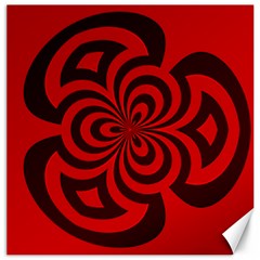 Spiral Abstraction Red, Abstract Curves Pattern, Mandala Style Canvas 20  X 20  by Casemiro