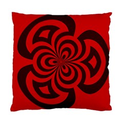 Spiral Abstraction Red, Abstract Curves Pattern, Mandala Style Standard Cushion Case (two Sides) by Casemiro